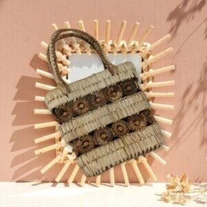 Floral 90s Inspired Boho Western Crochet Woven Small Bag
